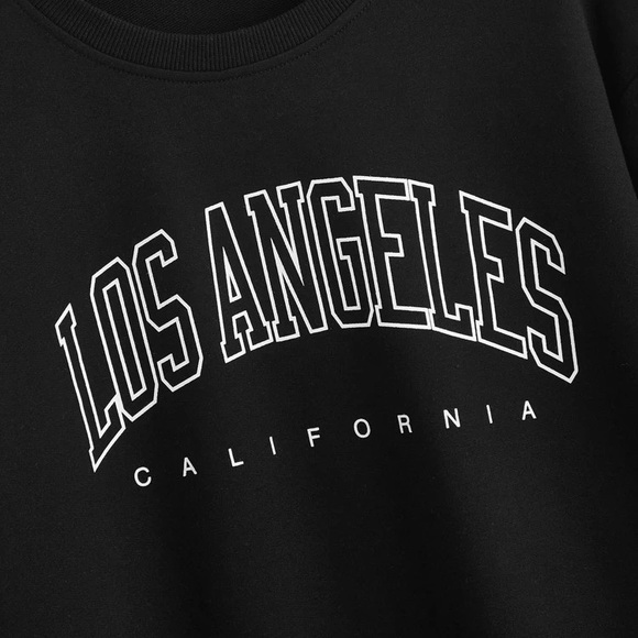 Shein Black Los Angeles Crewneck Sweater - Picture 2 of 3